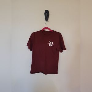 Trader Joe's Crew Member Short Sleeve Size Small (unisex) Maroon t-shirt